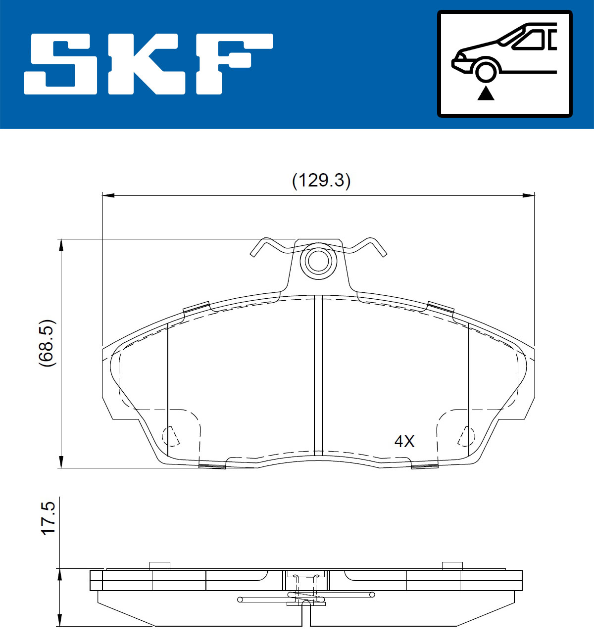 Placute frana SKF VKBP80711
